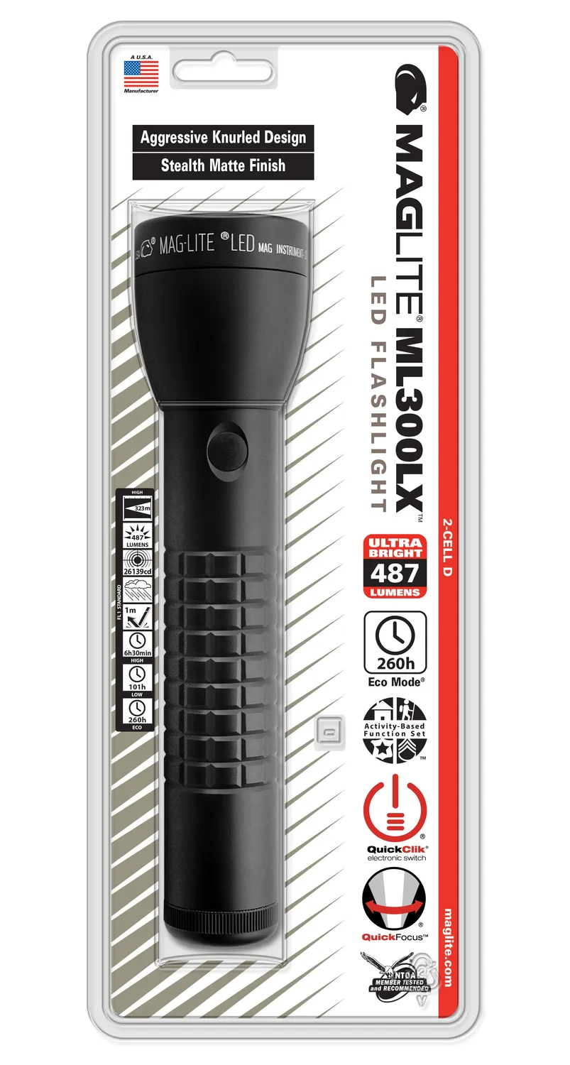 Mag-Lite ML300LX 2D LED-zaklamp zwart 524 lumen