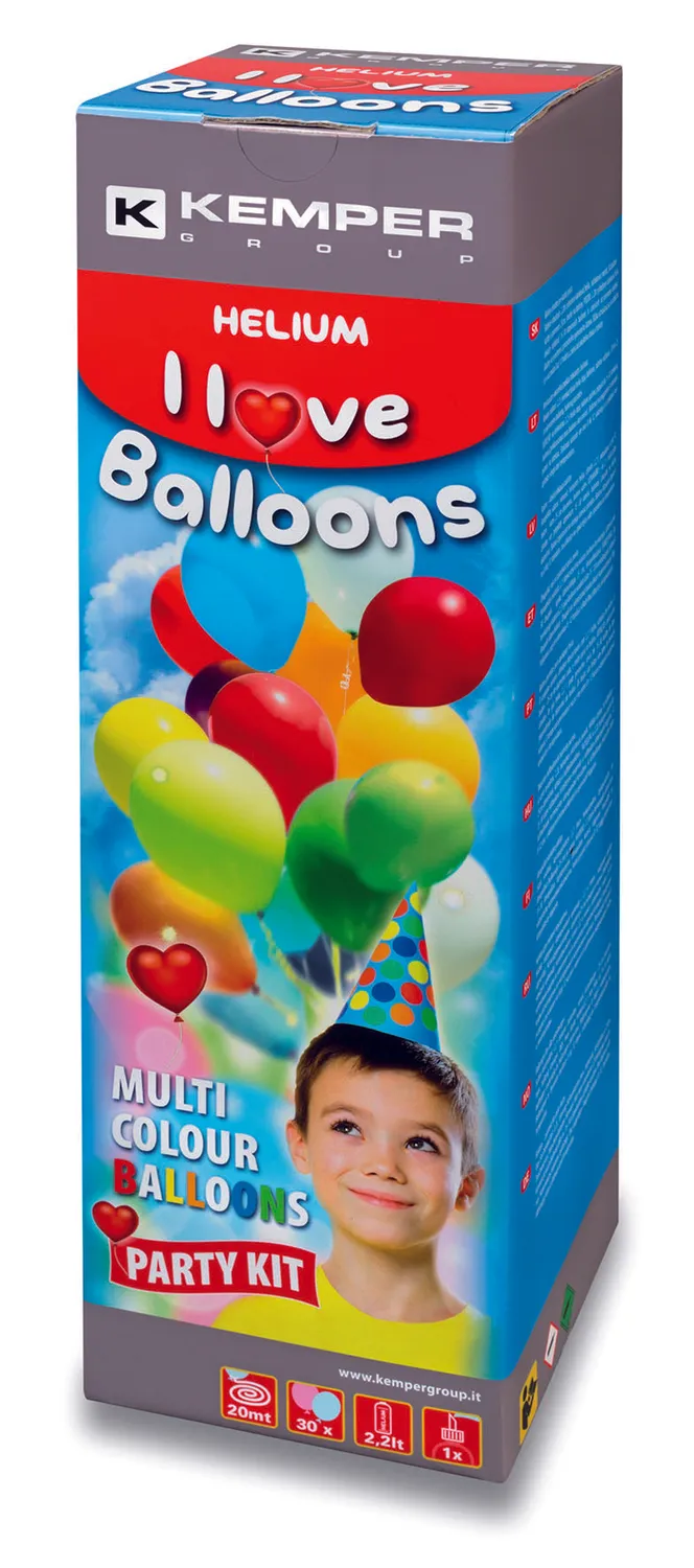 Kemper 573 heliumfles 2,2L met 30 ballonnen