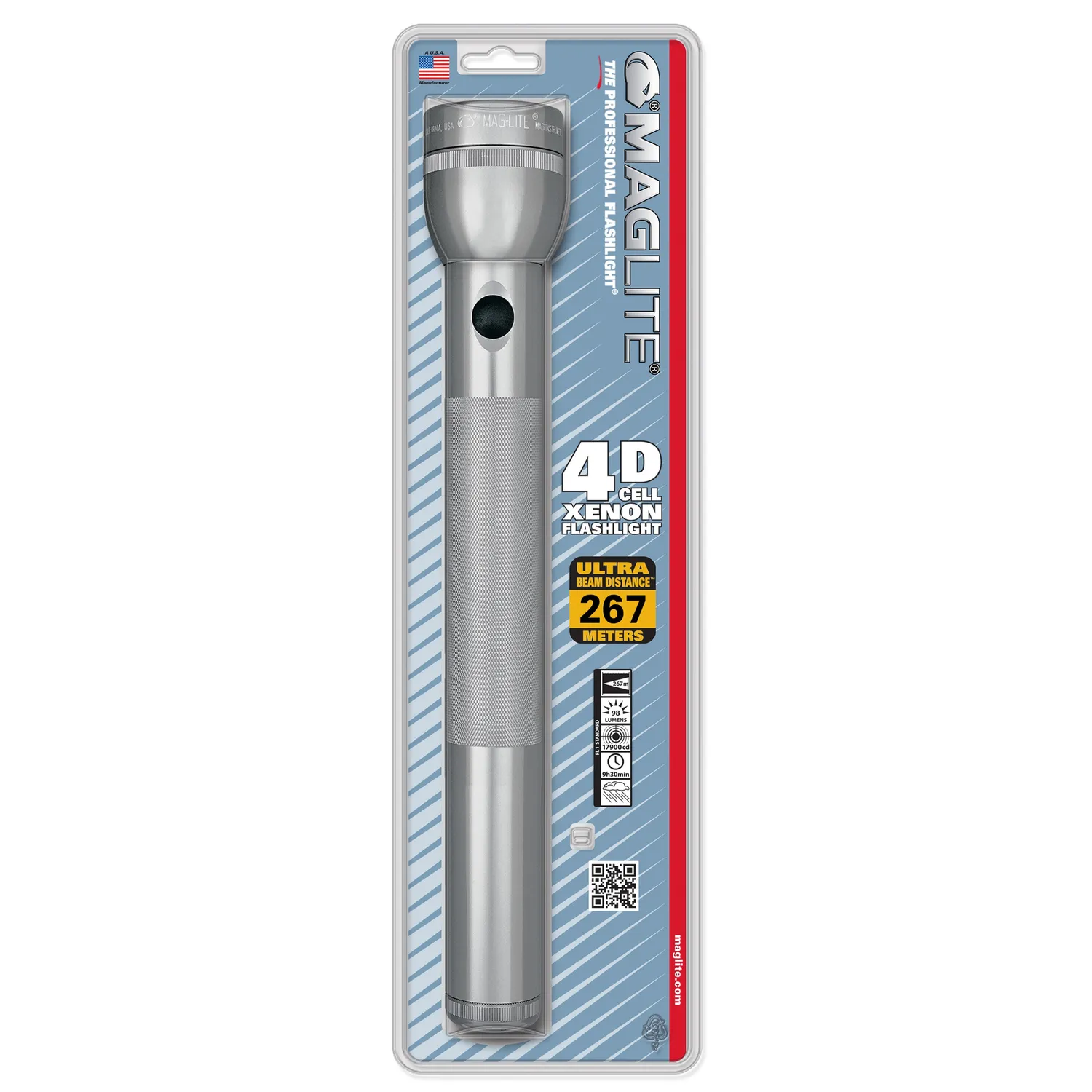 Maglite Classic 4D gloeilamp zaklamp 98 lumen zwart karton