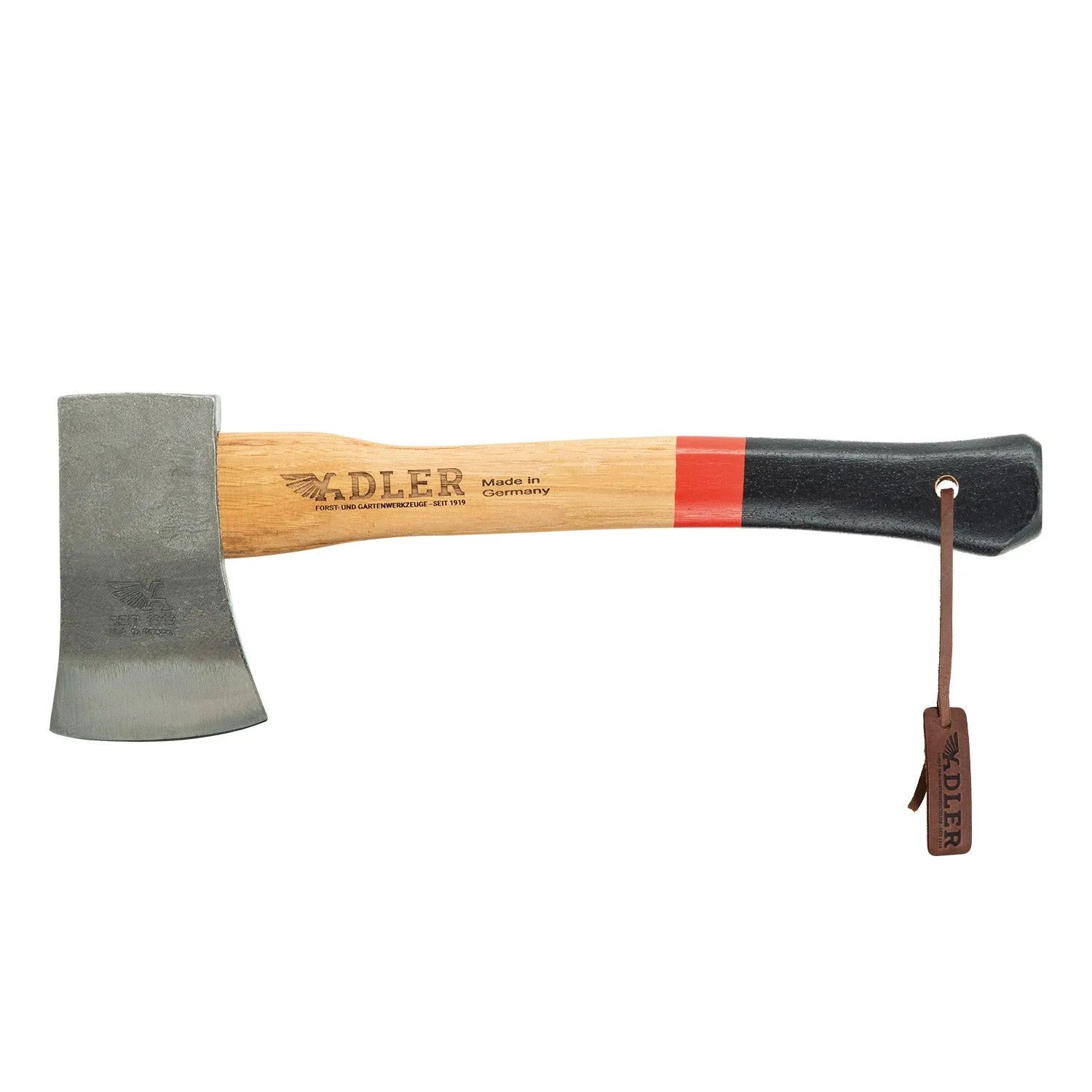 ADLER Yankee bijl met leren foedraal 38 cm scherp
