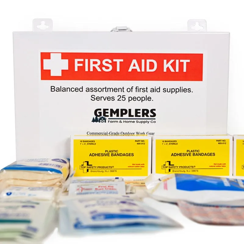 Gemplers EHBO-kit verbandkoffer metaal 25 personen