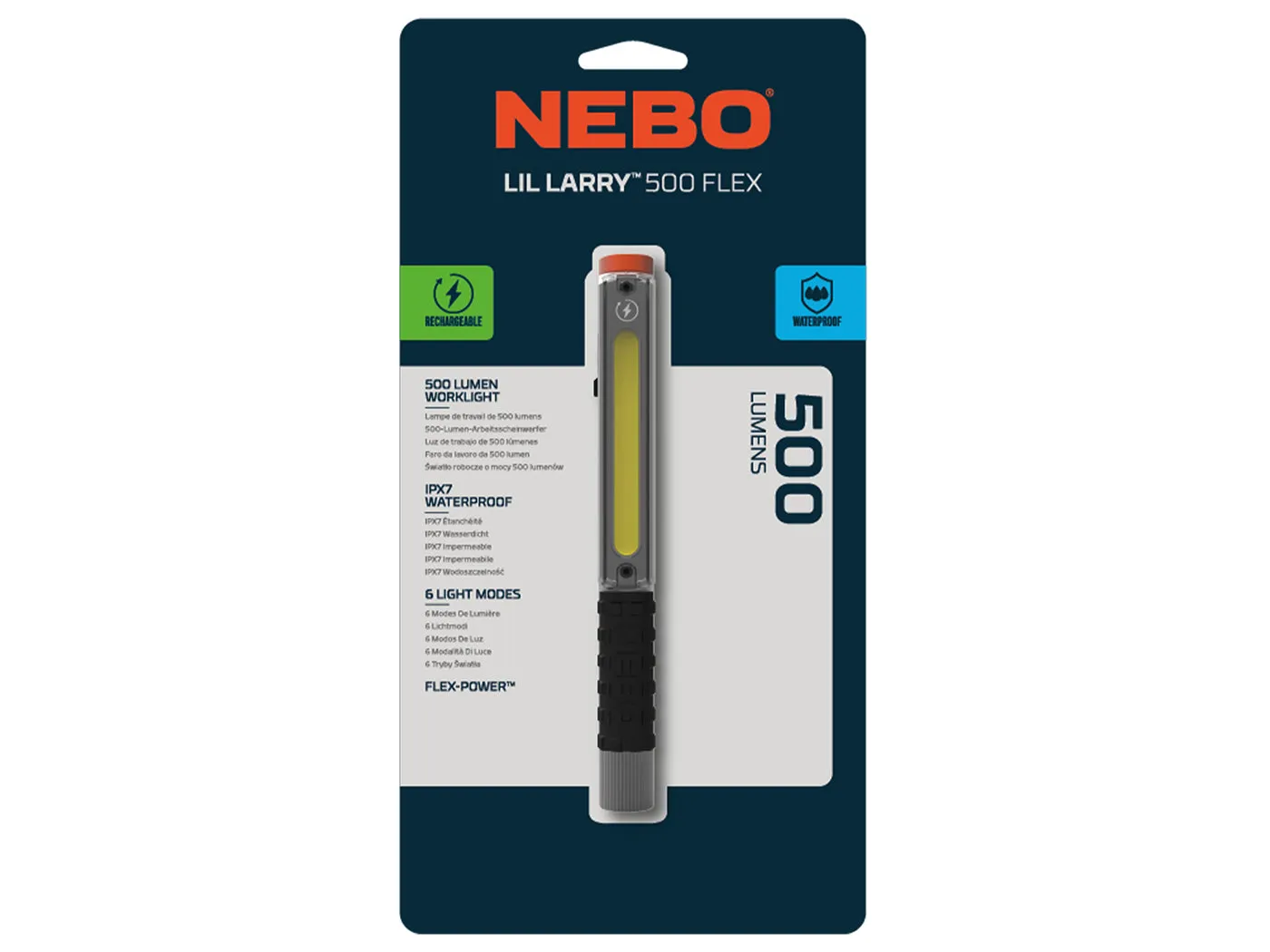 Nebo Lil Larry 500 Flex werklamp oplaadbaar 500 lumen
