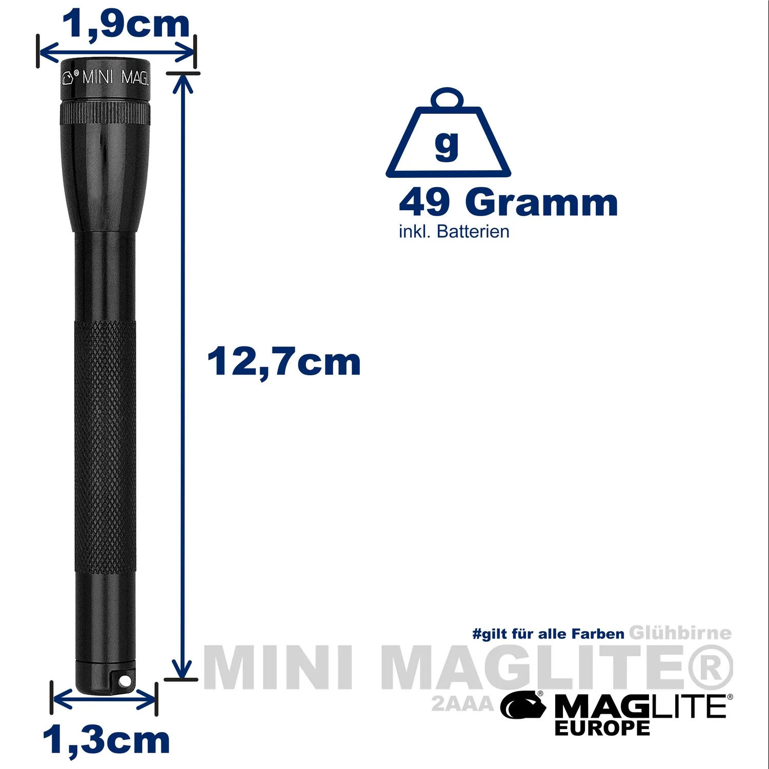 Maglite Mini Classic AAA zaklamp zwart 13 lumen