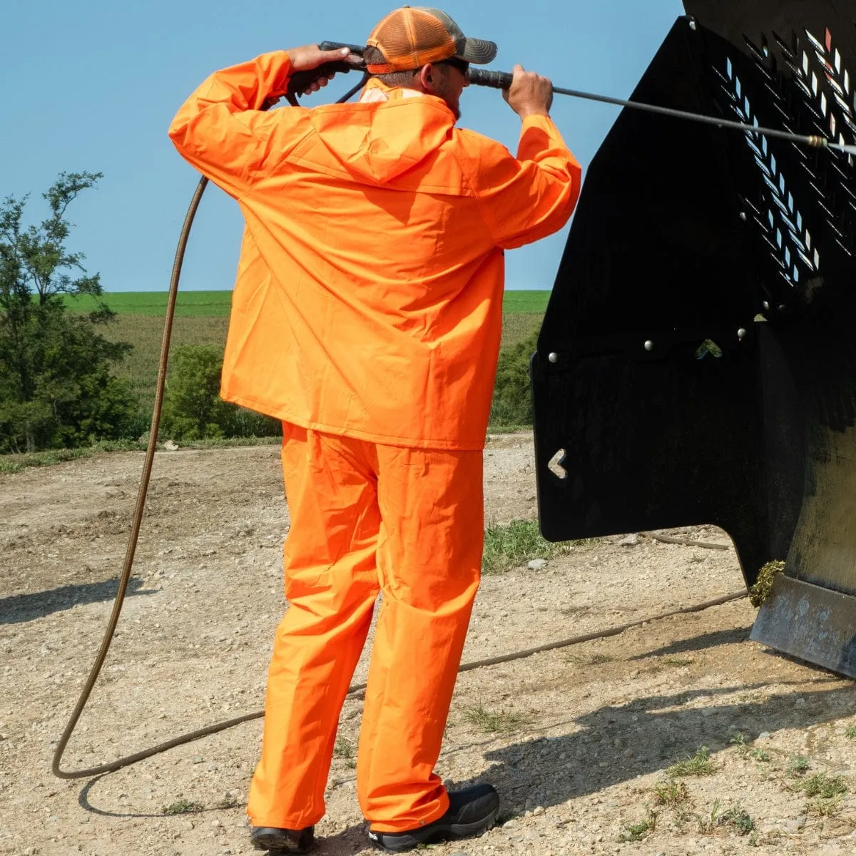 Gemplers Crew 2-delig regenpak PVC oranje