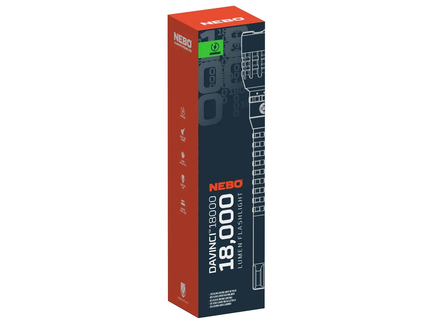 Nebo Davinci 18000 oplaadbare zaklamp powerbank