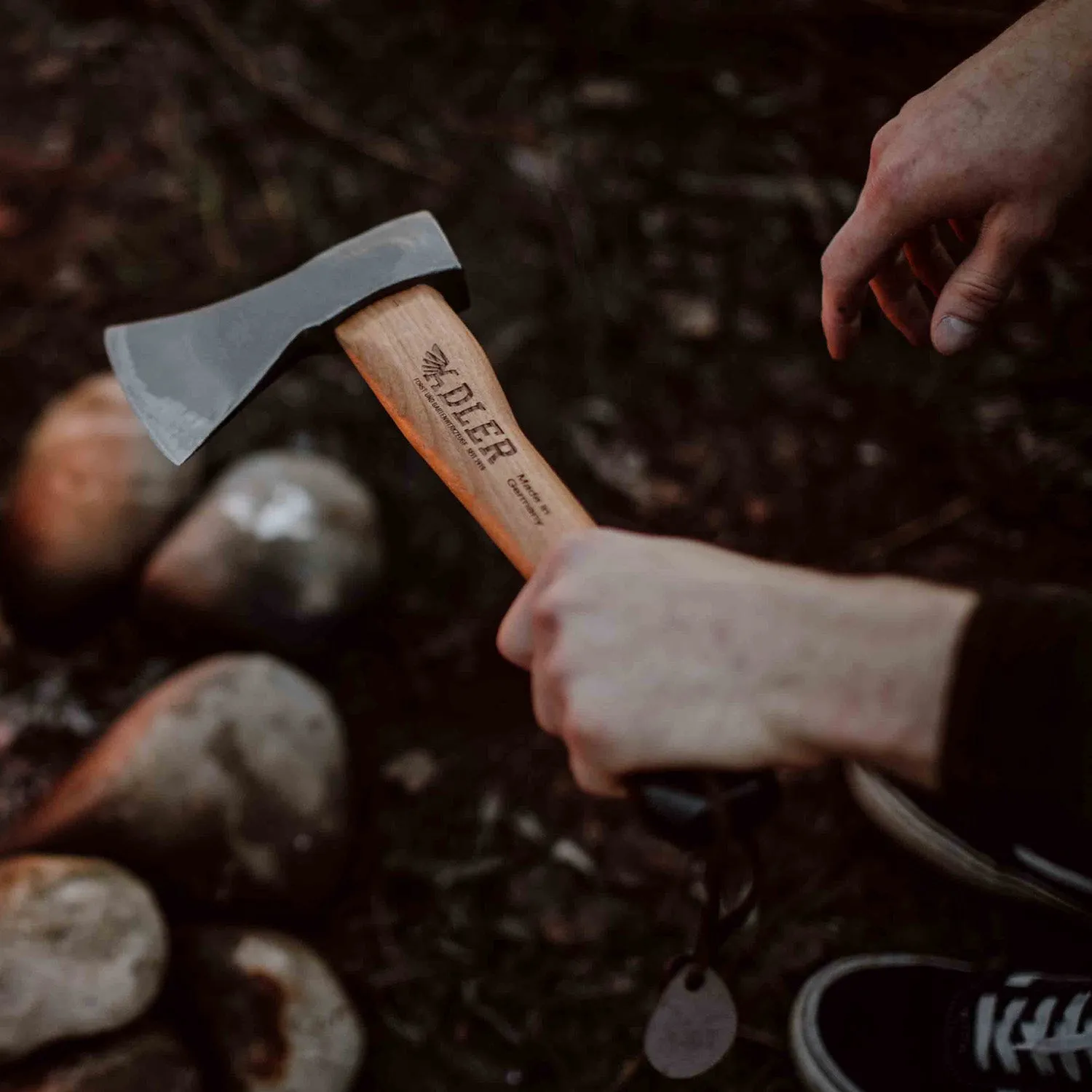 ADLER Rheinland Hatchet handbijl 36 cm C60 leer