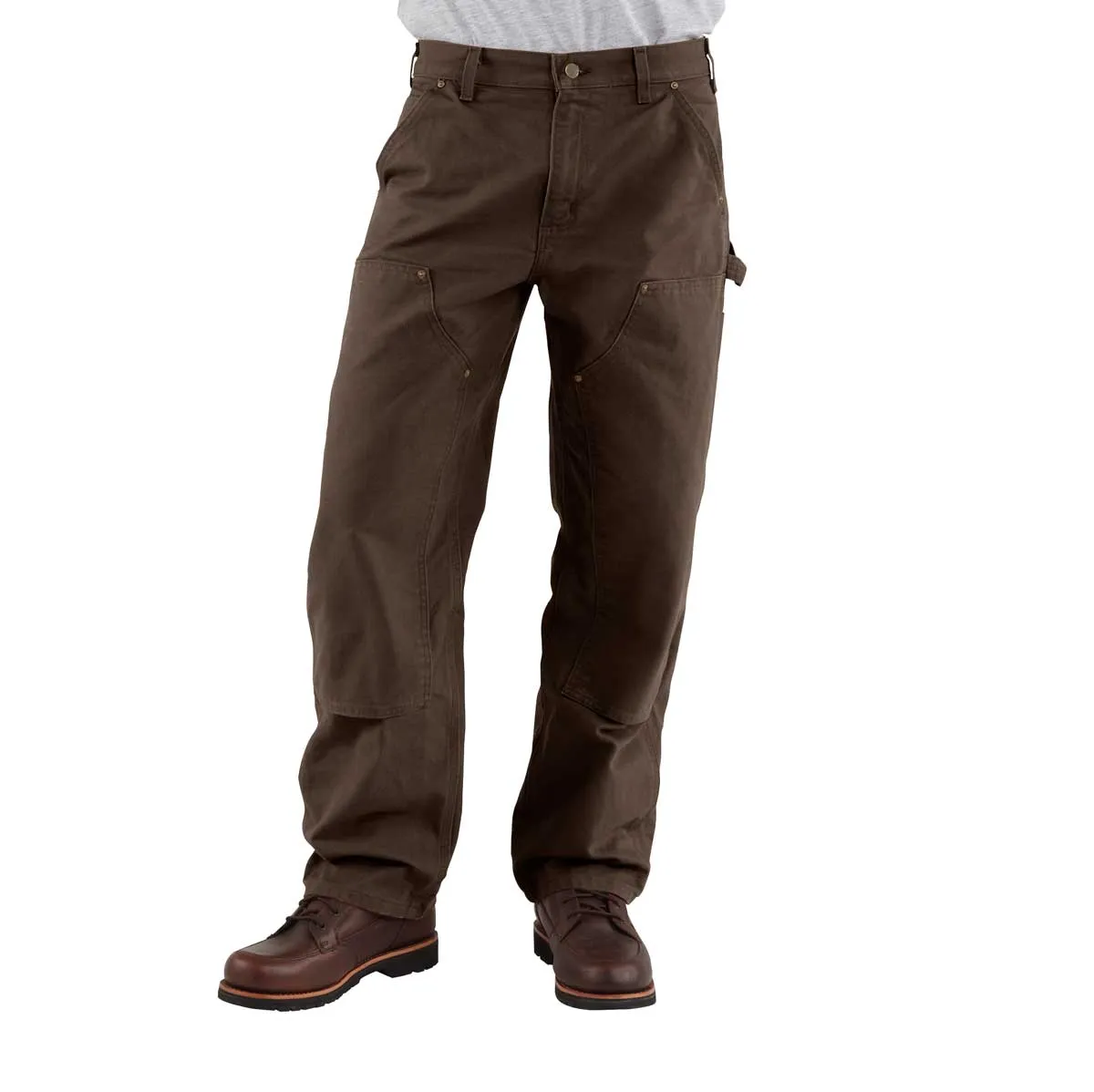 Carhartt B136 werkbroek duck canvas double-front bruin