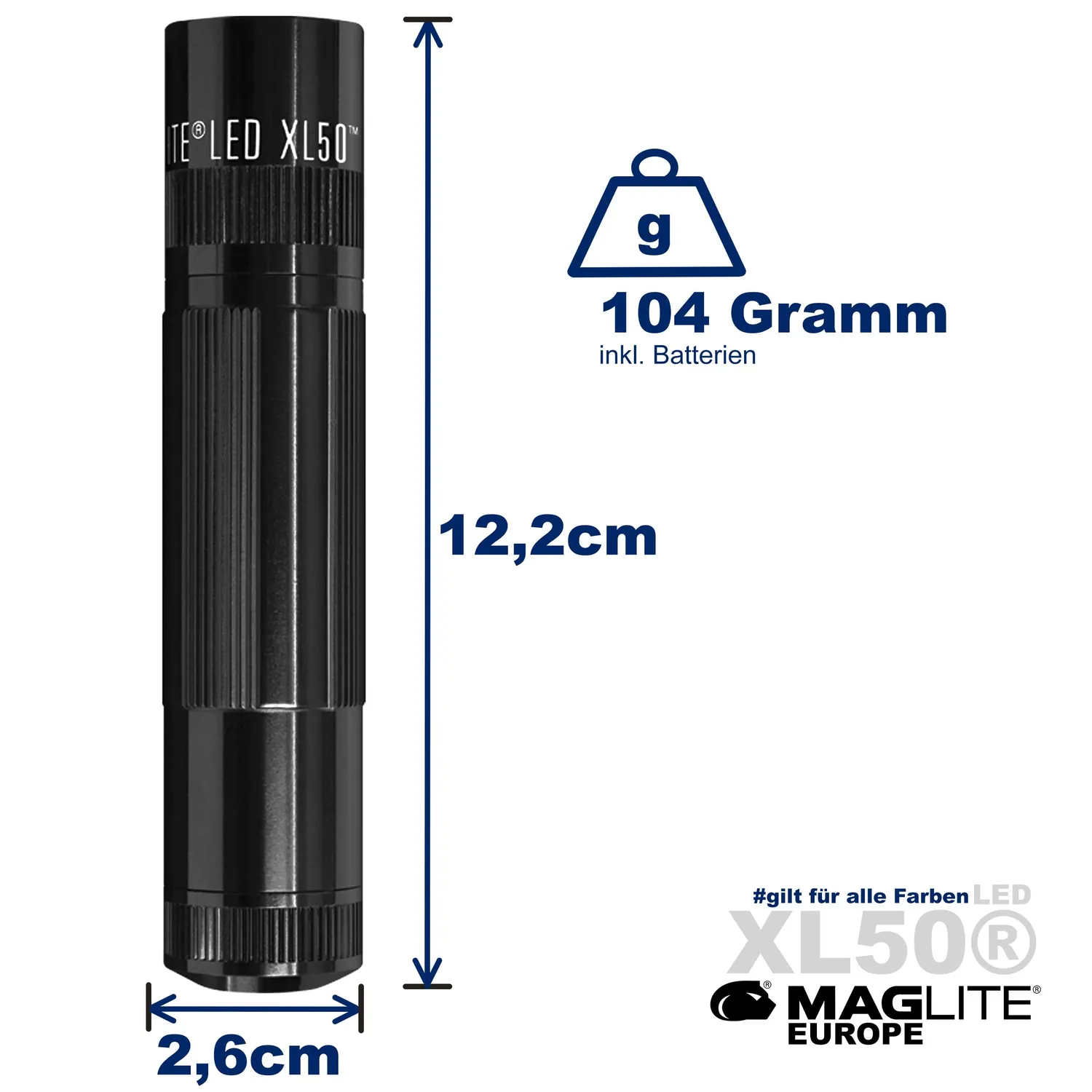 Mag-Lite XL50 LED zaklamp zwart 3x AAA 200 lm