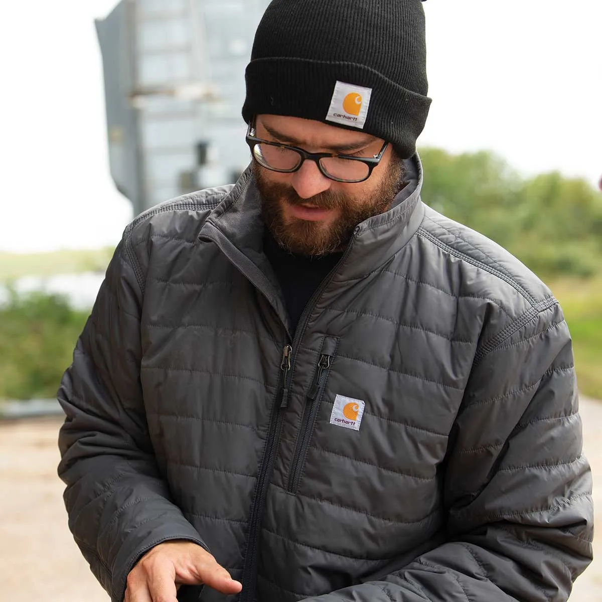 Carhartt Rain Defender werkjas Relaxed Fit licht gevoerd zwart