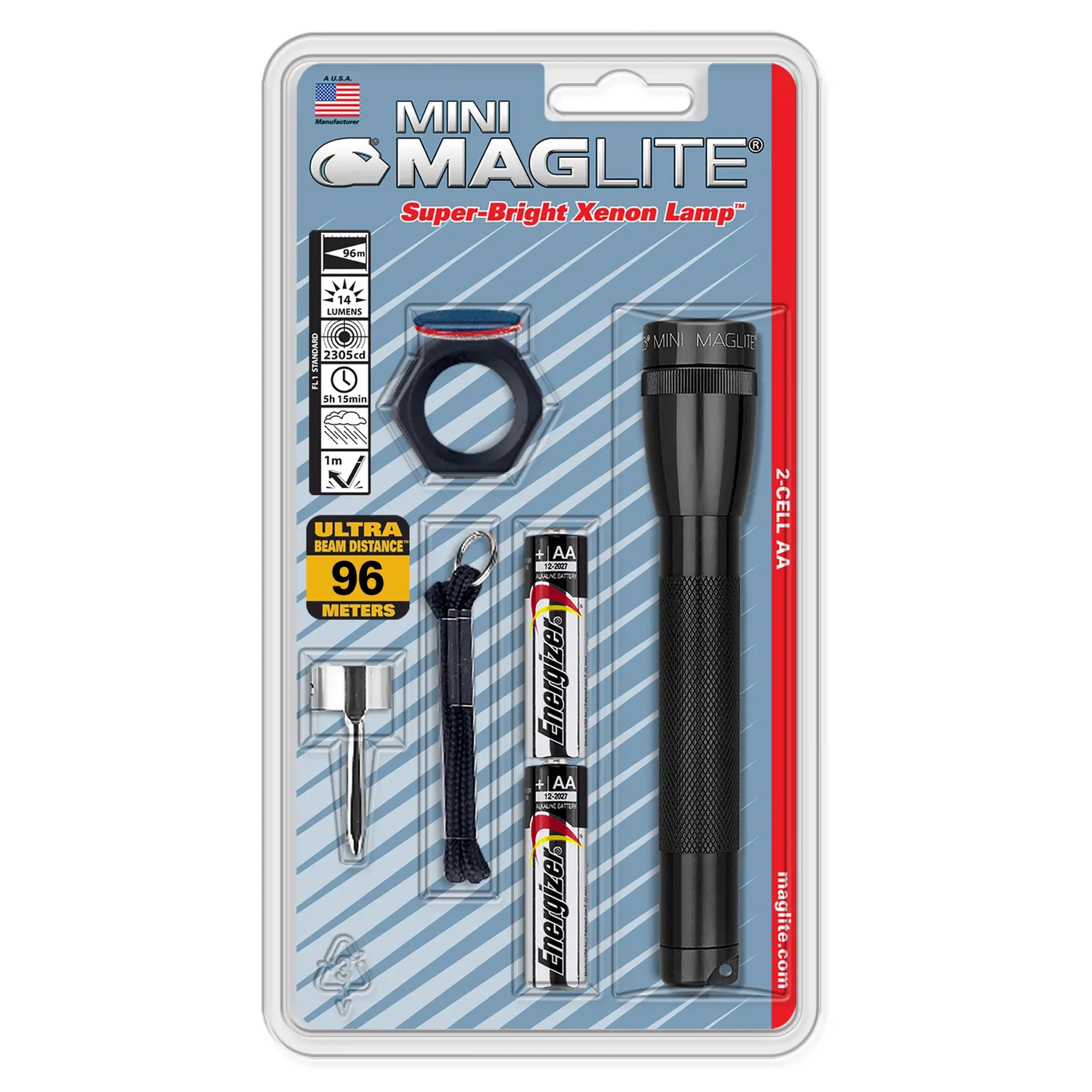Mag-Lite Mini Maglite AA zaklamp gloeilamp zwart 14 lm