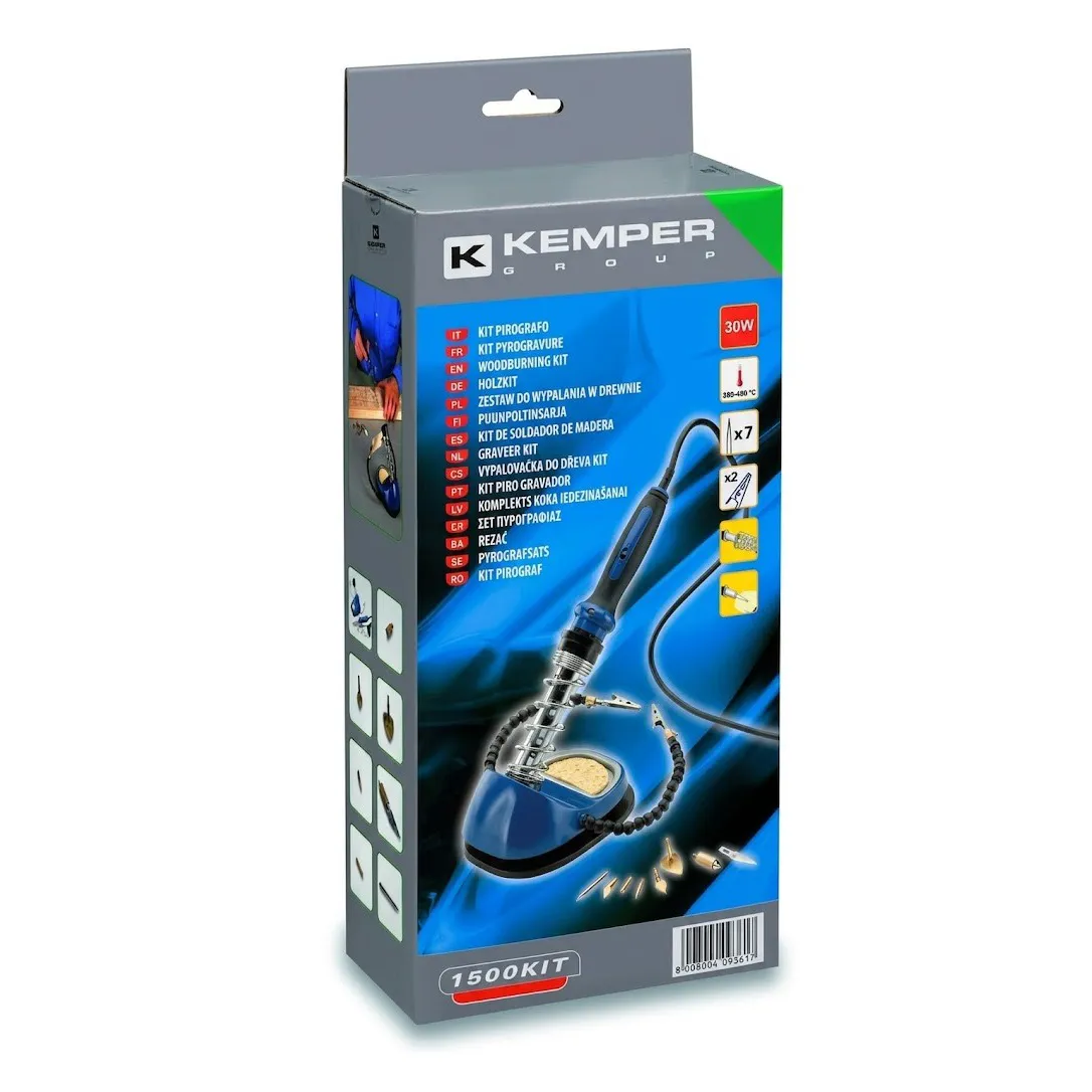 Kemper Group 1500KIT pyrografie set professioneel hout