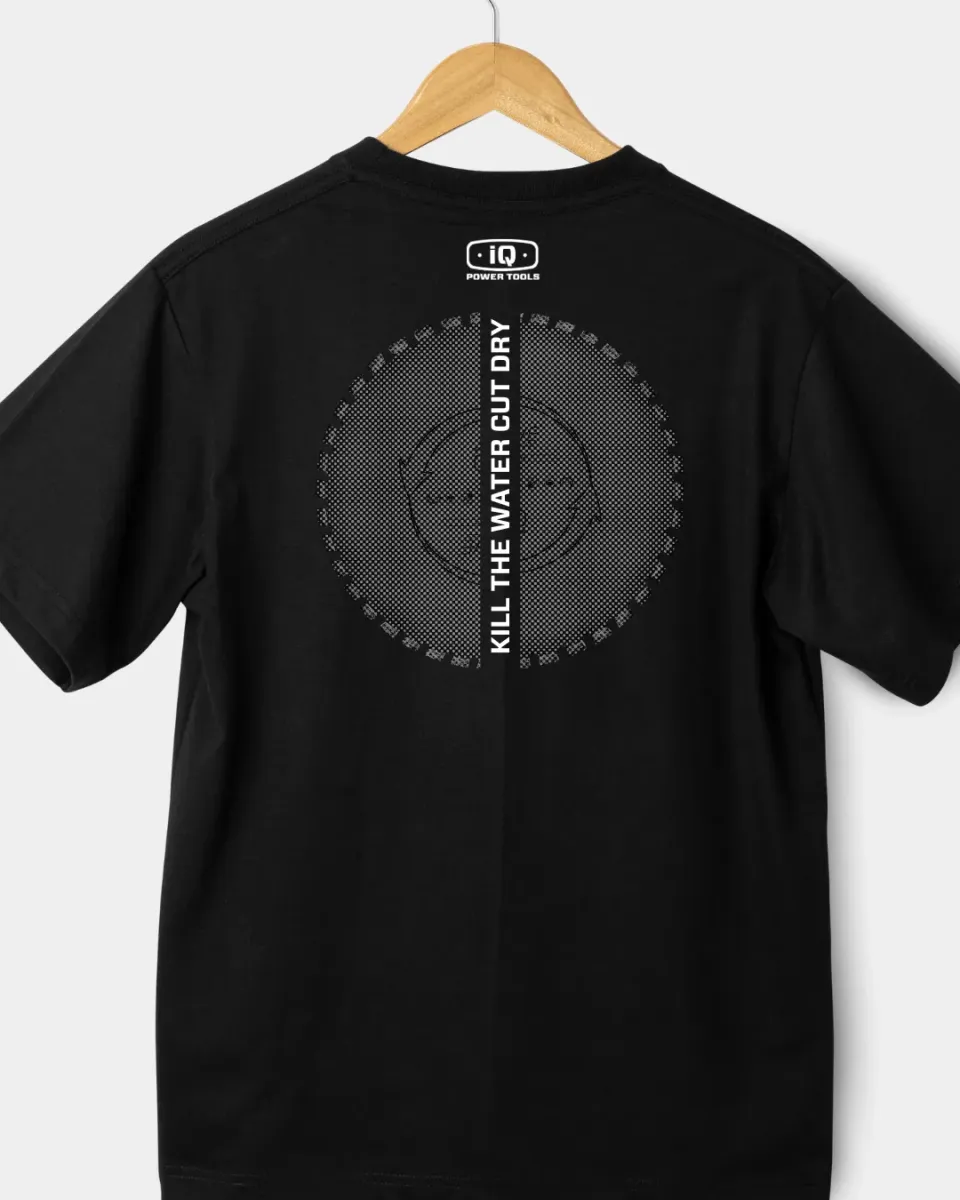 IQ Powertools Plain Logo T-shirt katoen werk zwart M