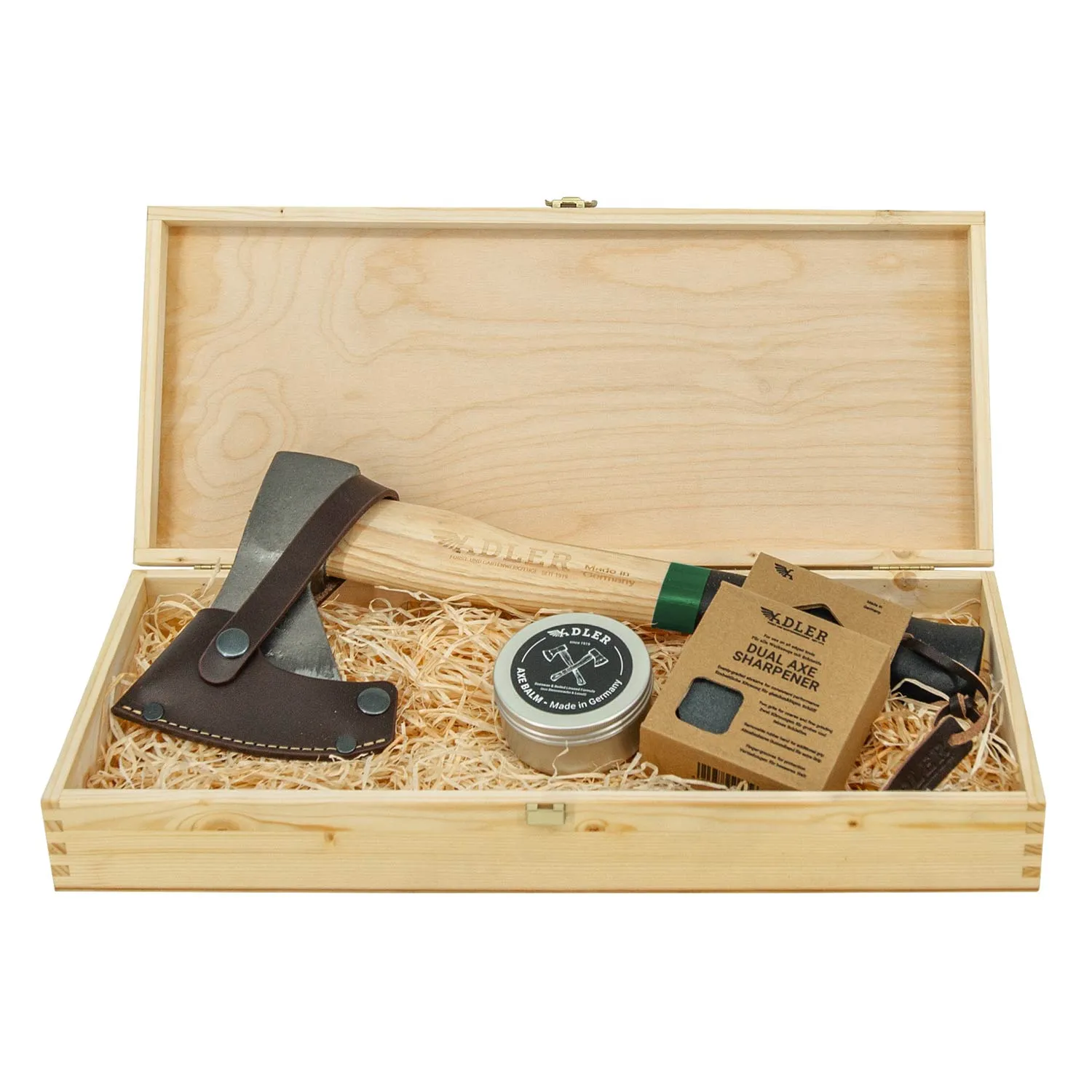 ADLER Hatchet Gift Set bijlset houten kist 3-delig
