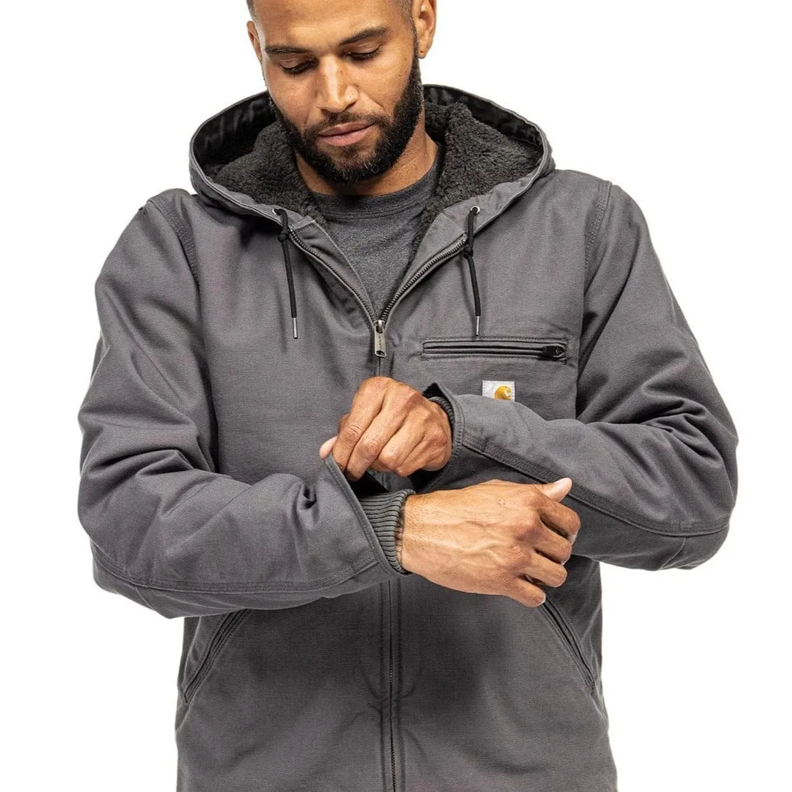 Carhartt J141 Sherpa werkjas relaxed fit bruin L gevoerd