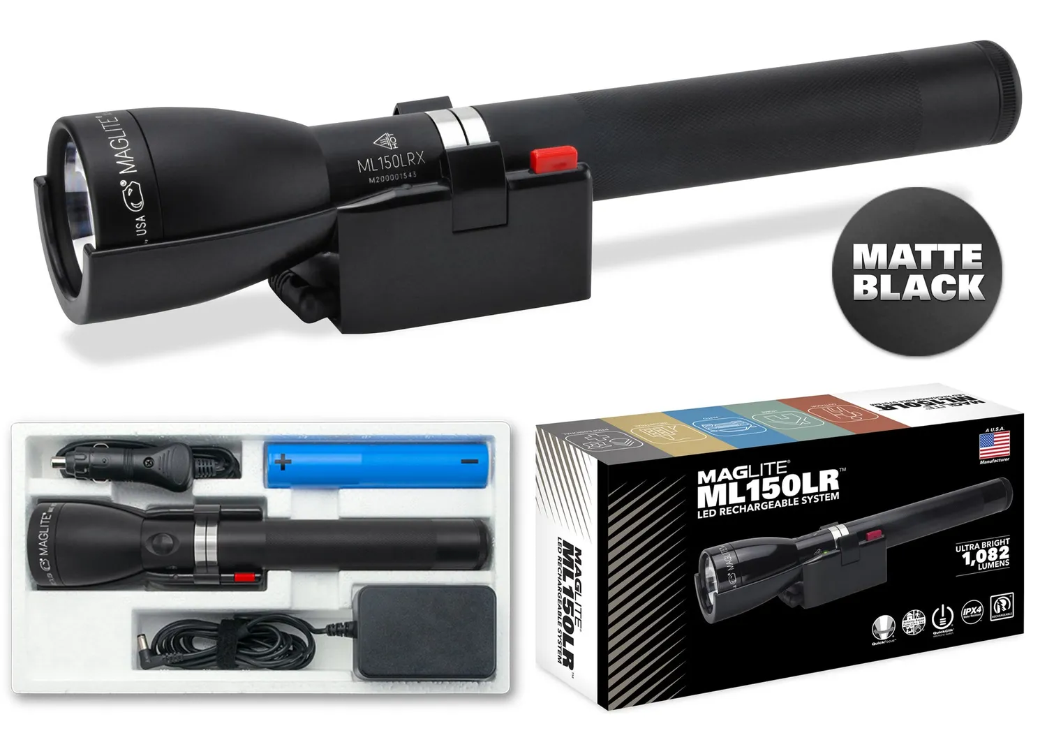 Maglite ML150LRX LED-zaklamp 1082 lumen zwart mat