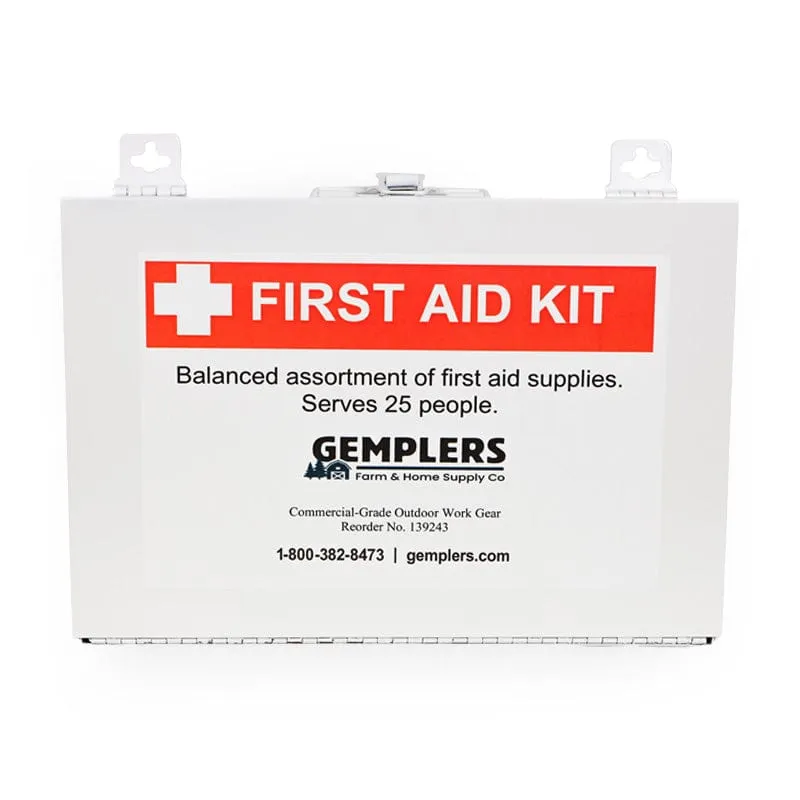 Gemplers EHBO-kit verbandkoffer metaal 25 personen