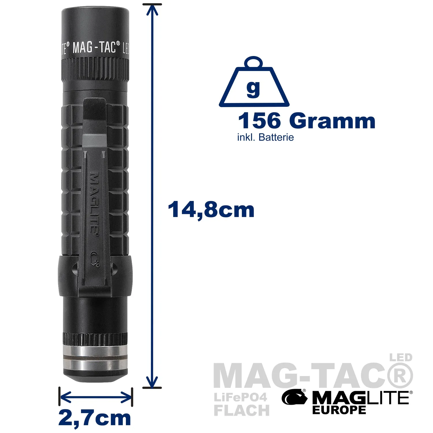 Mag-Lite Mag-Tac LED-zaklamp oplaadbaar 740 lumen