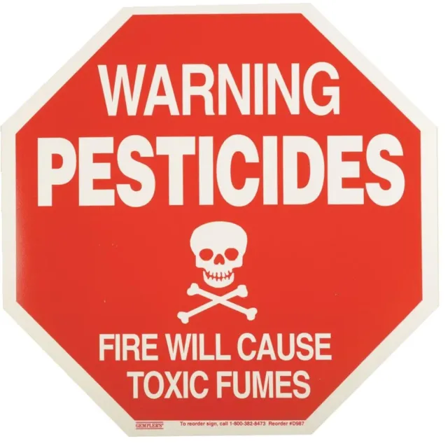 Gemplers Octagon waarschuwingsbord pesticides stopvorm