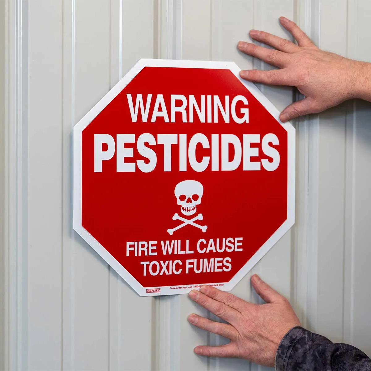 Gemplers Octagon waarschuwingsbord pesticides stopvorm