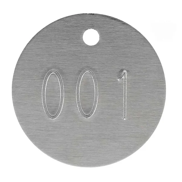 Gemplers Round Numbered aluminium boomlabels 1-100