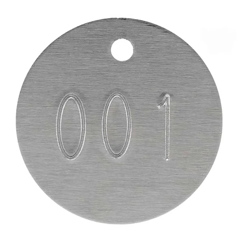 Gemplers Round Numbered aluminium boomlabels 1-100