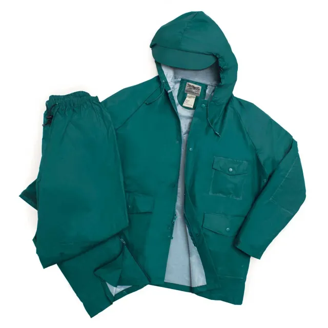 Gemplers PVC regenpak jas en broek groen 0,20 mm
