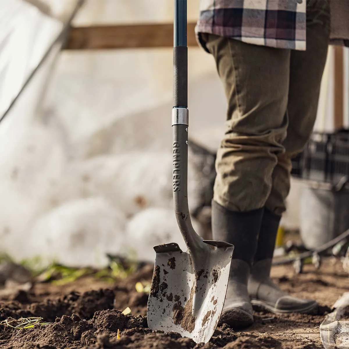 Gemplers spade rond glasvezelsteel zwaar werk